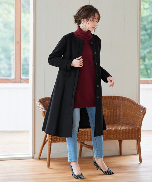 美品 NO ID. ノーアイディー 送料込4万1800円 グラデーション コート 50%OFF【NO ID.(ノーアイディー)】ｼｰﾌﾟﾚｻﾞｰﾊｲｶﾗｰｺｰﾄ(855030-862L