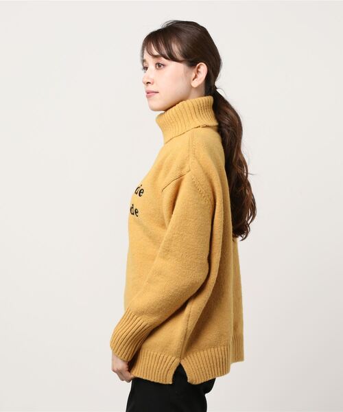 WEGO（ウィゴー）の「WEGO/ロゴシシュウタートルセーター（ニット/セーター・レディース・ホワイト/イエロー・FREE）」の11枚目の写真