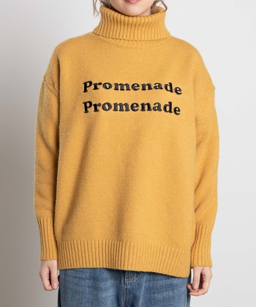 WEGO（ウィゴー）の「WEGO/ロゴシシュウタートルセーター（ニット/セーター・レディース・ホワイト/イエロー・FREE）」の8枚目の写真