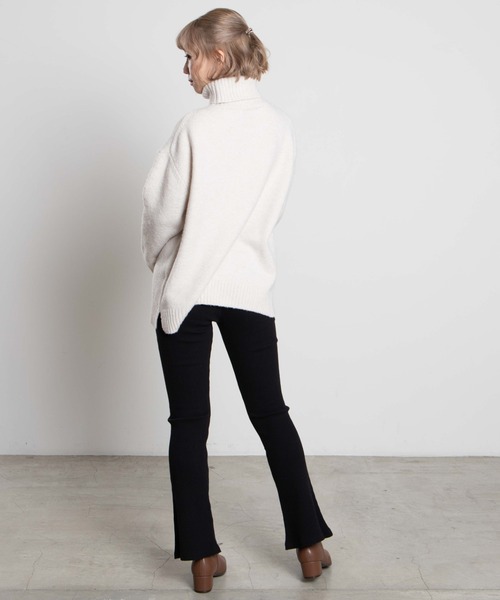 WEGO（ウィゴー）の「WEGO/ロゴシシュウタートルセーター（ニット/セーター・レディース・ホワイト/イエロー・FREE）」の6枚目の写真