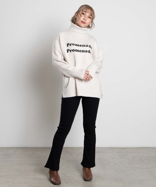 WEGO（ウィゴー）の「WEGO/ロゴシシュウタートルセーター（ニット/セーター・レディース・ホワイト/イエロー・FREE）」の10枚目の写真