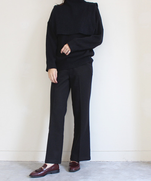 MODE ROBE（モードローブ）の「センタープレス フレアパンツ（その他パンツ・レディース・アイボリー/ブラック/ブラウン・S/M/L）」の18枚目の写真