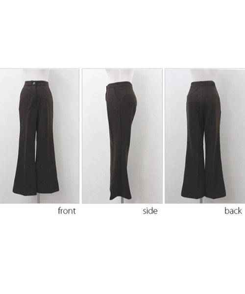 MODE ROBE（モードローブ）の「センタープレス フレアパンツ（その他パンツ・レディース・アイボリー/ブラック/ブラウン・S/M/L）」の15枚目の写真