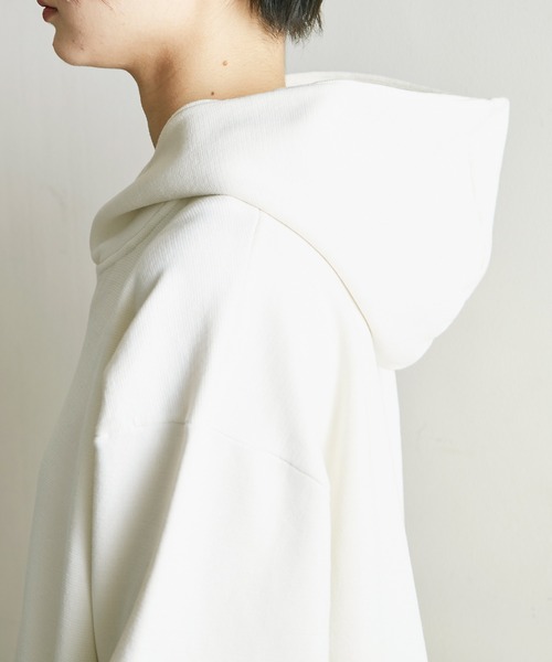 note et silence （ノートエシロンス）の「■ガス焼きcotton ミラノリブフードプルオーバー（スウェット・レディース・アイボリー/ブラック/グリーン・FREE）」の18枚目の写真