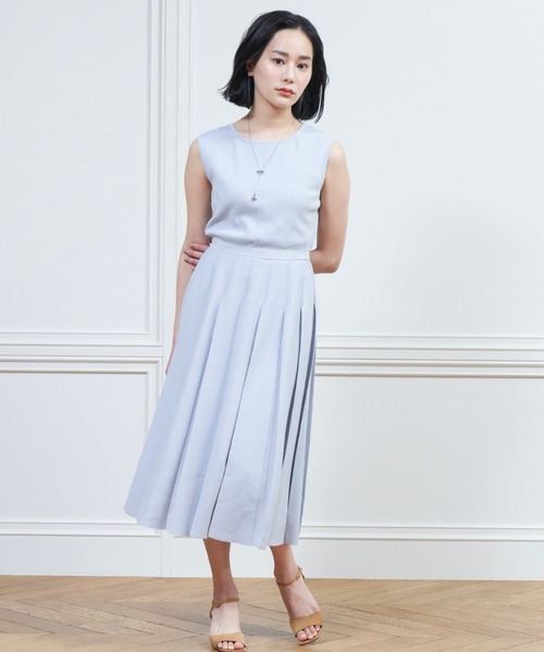 極美品・近年モデル✨アナイ　レーヨンナイロンシアープリーツニットワンピース　S位 極美品・近年モデル✨アナイ レーヨンナイロンシアープリーツ