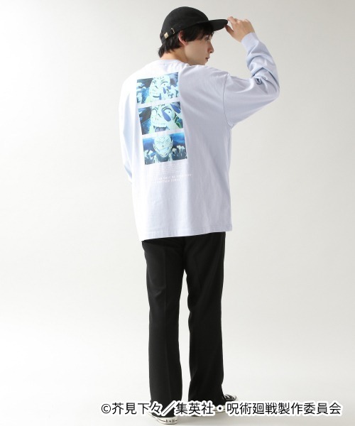 呪術廻戦 KINGLYMASK　ロングTシャツ ホワイト　ポップアップストア限定 呪術廻戦 KINGLYMASK ロングTシャツ ホワイト ポップアップ