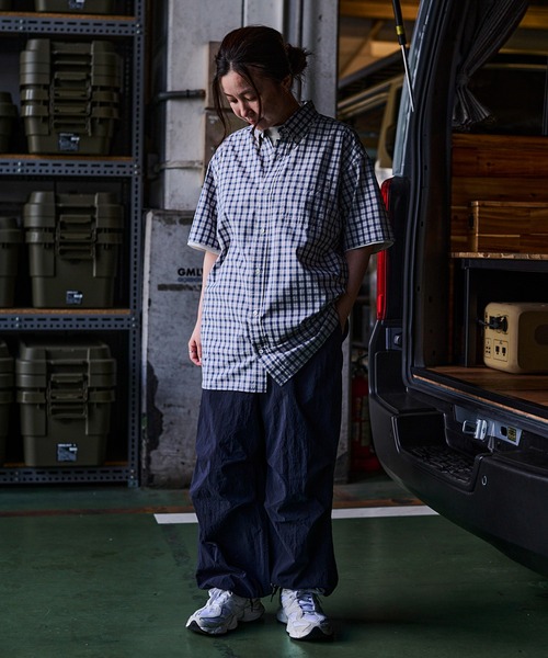 GORDON MILLER（ゴードンミラー）の「GORDON MILLER（ゴードンミラー） タータンチェックルーズフィット半袖BDシャツ(2colors)(Men's)(21S-GM006)（シャツ/ブラウス・メンズ・ベージュ/ブルー・L/M）」の18枚目の写真