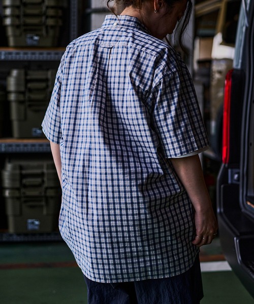 GORDON MILLER（ゴードンミラー）の「GORDON MILLER（ゴードンミラー） タータンチェックルーズフィット半袖BDシャツ(2colors)(Men's)(21S-GM006)（シャツ/ブラウス・メンズ・ベージュ/ブルー・L/M）」の17枚目の写真