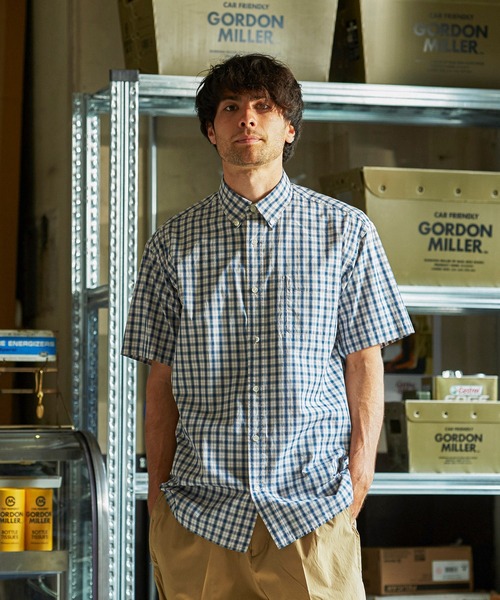GORDON MILLER（ゴードンミラー）の「GORDON MILLER（ゴードンミラー） タータンチェックルーズフィット半袖BDシャツ(2colors)(Men's)(21S-GM006)（シャツ/ブラウス・メンズ・ベージュ/ブルー・L/M）」の22枚目の写真