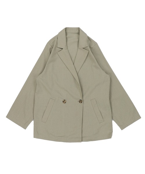SPINNS(スピンズ)の「リネン素材 テーラードジャケット(テーラードジャケット・レディース・ベージュ/モカ/ライトグリーン/その他・ONESIZE)」の18枚目の写真