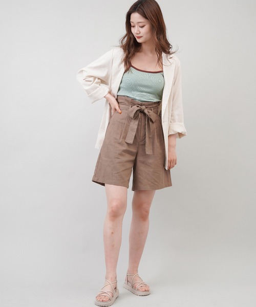 SPINNS(スピンズ)の「リネン素材 テーラードジャケット(テーラードジャケット・レディース・ベージュ/モカ/ライトグリーン/その他・ONESIZE)」の15枚目の写真