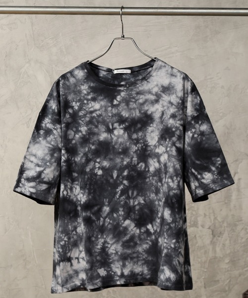 TopIsm(トップイズム)の「タイダイ染め ビッグシルエット半袖Tシャツ(Tシャツ/カットソー・メンズ・イエロー/ブルー/ブラック・M/L)」の8枚目の写真