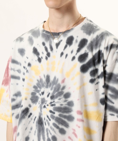 TopIsm(トップイズム)の「タイダイ染め ビッグシルエット半袖Tシャツ(Tシャツ/カットソー・メンズ・イエロー/ブルー/ブラック・M/L)」の13枚目の写真