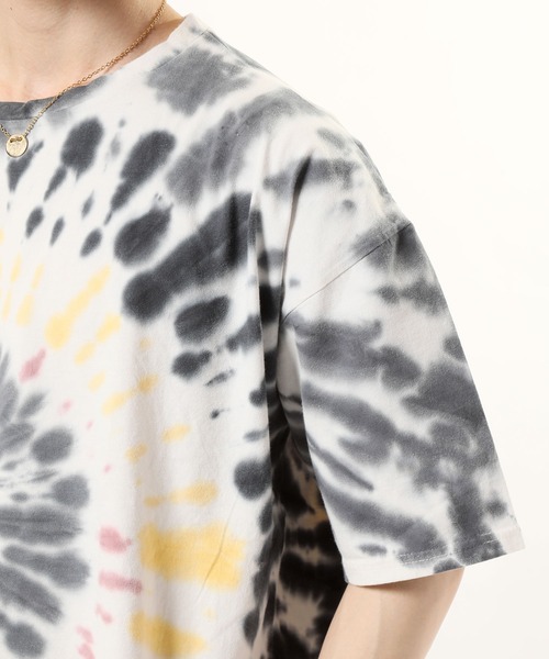 TopIsm(トップイズム)の「タイダイ染め ビッグシルエット半袖Tシャツ(Tシャツ/カットソー・メンズ・イエロー/ブルー/ブラック・M/L)」の14枚目の写真