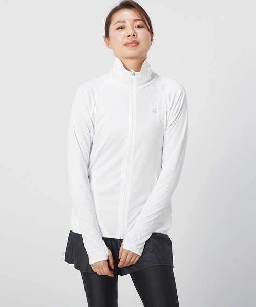 BENETTON (UNITED COLORS OF BENETTON)(ベネトンユナイテッドカラーズオブベネトン)の「【BENETTON / ベネトン】レディースラッシュガード / 水陸両用 フィットネス ジム アウトドア マリンレジャー UPF50+(ラッシュガード・レディース・ホワイト/ブラック/ネイビー/ピンク/杢グレー/ブルー系その他・MEDIUM/LARGE/X-LARGE/SMALL)」の2枚目の写真