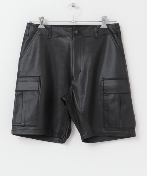 URBAN RESEARCH（アーバンリサーチ）の「GOODBETTERBEST　レザーショートカーゴパンツ（その他パンツ・メンズ・ブラック・1/2）」の14枚目の写真