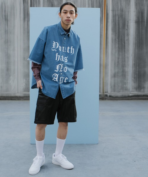 URBAN RESEARCH（アーバンリサーチ）の「GOODBETTERBEST　レザーショートカーゴパンツ（その他パンツ・メンズ・ブラック・1/2）」の5枚目の写真