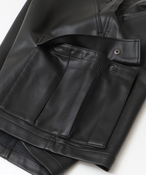 URBAN RESEARCH（アーバンリサーチ）の「GOODBETTERBEST　レザーショートカーゴパンツ（その他パンツ・メンズ・ブラック・1/2）」の7枚目の写真