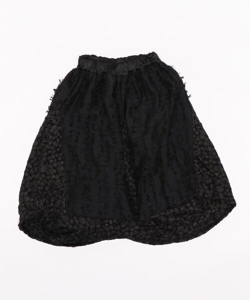 garcon la raison（ギャルソン・ラ・レゾン）の「[130-140]ドレープスカート（スカート・キッズ・ブラック/オフホワイト・140cm/130cm）」の2枚目の写真