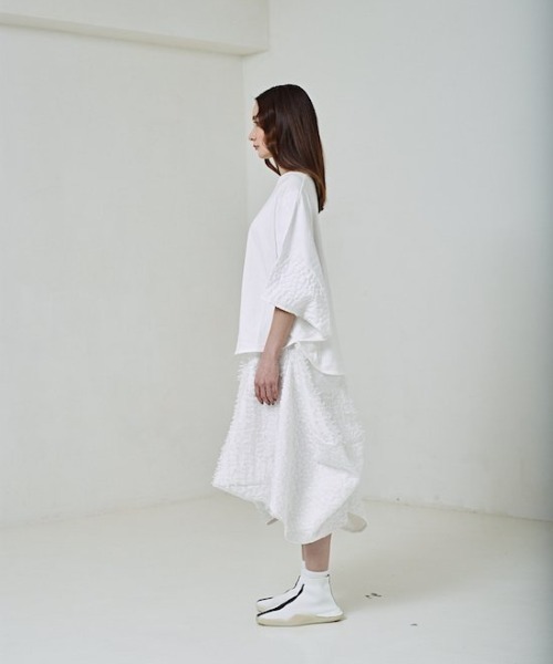 garcon la raison（ギャルソン・ラ・レゾン）の「[130-140]ドレープスカート（スカート・キッズ・ブラック/オフホワイト・140cm/130cm）」の7枚目の写真