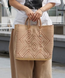 OJO DE MEX（オホデメックス）の「OJO DE MEX/オホデメックス Plastico CAGO Tote Regular カゴバッグ バケットバッグ バスケット ナチュラル スクエア メルカドバッグ 2026年 夏 夏服（かごバッグ）」