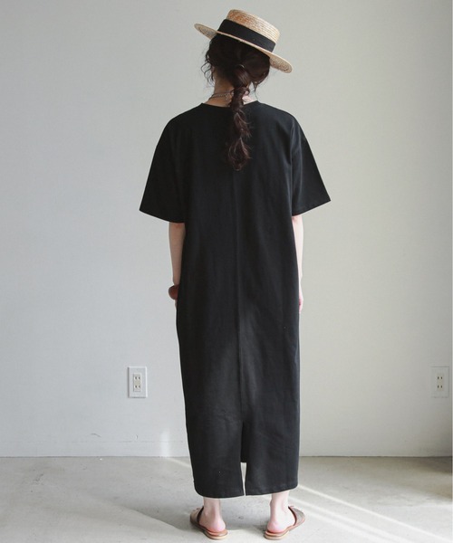 feepur（フェピュール）の「【抗菌加工】ヘビーウェイトCOTTON Teeワンピース（ワンピース・レディース・ホワイト/チャコールグレー/ブラック/ベージュ/オリーブ/オレンジ・MEDIUM）」の19枚目の写真