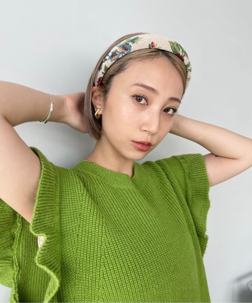 SANSeLF（サンセルフ）の「【SANSeLF】 motif hair band  sana14s21（カチューシャ・レディース・ブラック/ブラウン/アイボリー/ブラウン系その他・FREE）」の2枚目の写真