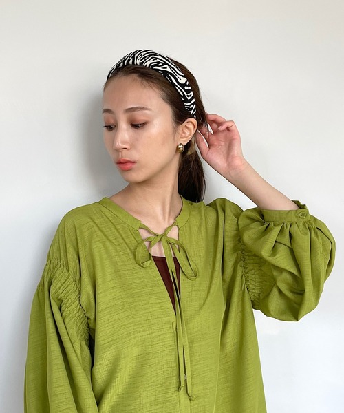 SANSeLF（サンセルフ）の「【SANSeLF】 motif hair band  sana14s21（カチューシャ・レディース・ブラック/ブラウン/アイボリー/ブラウン系その他・FREE）」の13枚目の写真