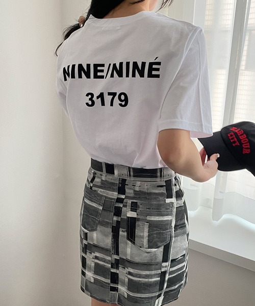 CEMONEMO（セモネモ）の「NINETプリントTシャツ（Tシャツ/カットソー・レディース・ホワイト/グリーン/クリーム・FREE）」の2枚目の写真