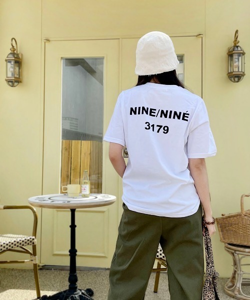 CEMONEMO（セモネモ）の「NINETプリントTシャツ（Tシャツ/カットソー・レディース・ホワイト/グリーン/クリーム・FREE）」の6枚目の写真