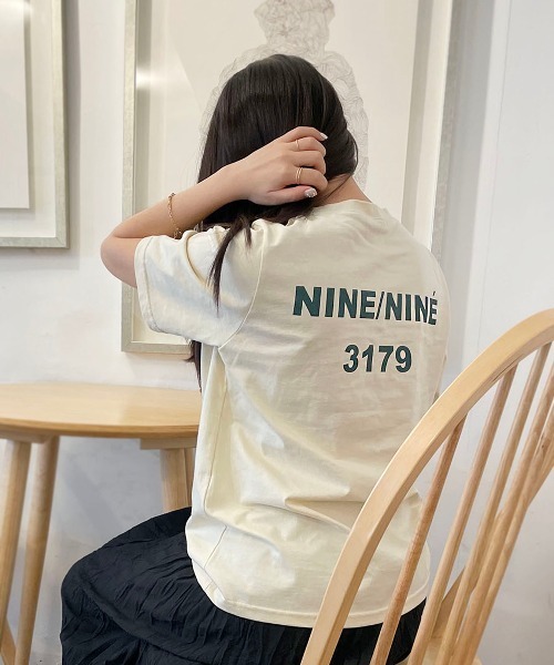 CEMONEMO（セモネモ）の「NINETプリントTシャツ（Tシャツ/カットソー・レディース・ホワイト/グリーン/クリーム・FREE）」の16枚目の写真