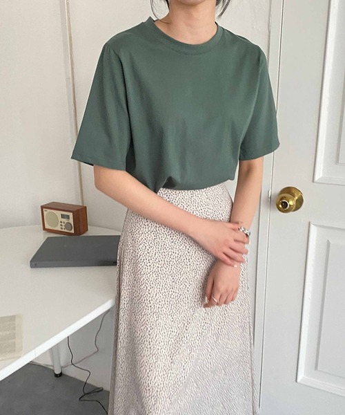 CEMONEMO（セモネモ）の「NINETプリントTシャツ（Tシャツ/カットソー・レディース・ホワイト/グリーン/クリーム・FREE）」の22枚目の写真