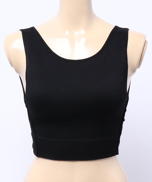 PEACH JOHN（ピーチジョン）の「【ゆる系トップスのインに、背中見せできるパッド入りブラトップ】ＰＪ　ＣＯＬＯＲＳサイドオープンブラトップ（タンクトップ・レディース・ピンク/ネイビー/ブラック・LARGE/MEDIUM/SMALL）」の16枚目の写真