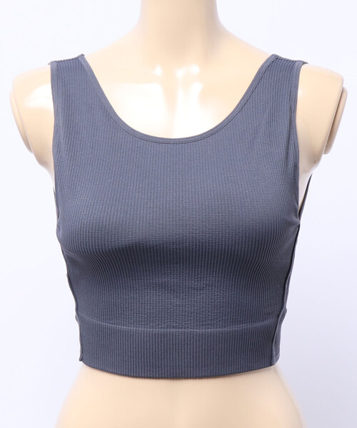 PEACH JOHN（ピーチジョン）の「【ゆる系トップスのインに、背中見せできるパッド入りブラトップ】ＰＪ　ＣＯＬＯＲＳサイドオープンブラトップ（タンクトップ・レディース・ピンク/ネイビー/ブラック・LARGE/MEDIUM/SMALL）」の21枚目の写真