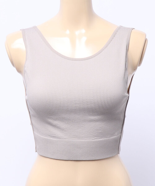 PEACH JOHN（ピーチジョン）の「【ゆる系トップスのインに、背中見せできるパッド入りブラトップ】ＰＪ　ＣＯＬＯＲＳサイドオープンブラトップ（タンクトップ・レディース・ピンク/ネイビー/ブラック・LARGE/MEDIUM/SMALL）」の13枚目の写真