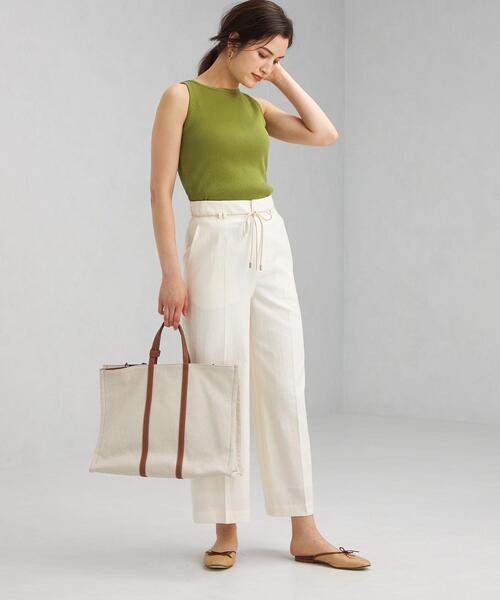 green label relaxing(グリーンレーベルリラクシング)の「<MY FAVORITE PROJECT> SC アメリカンスリーブ カットソー / アメスリ ボーダー(Tシャツ/カットソー・レディース・ブラック/その他1/ケリー/オフホワイト・FREE)」の9枚目の写真