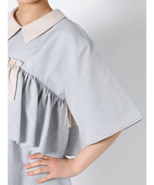 merry jenny（メリージェニー）の「【WEB限定】ギンガムパッチワークワンピース（ワンピース・レディース・ライトブルー/ブラック/ピンク・FREE）」の22枚目の写真