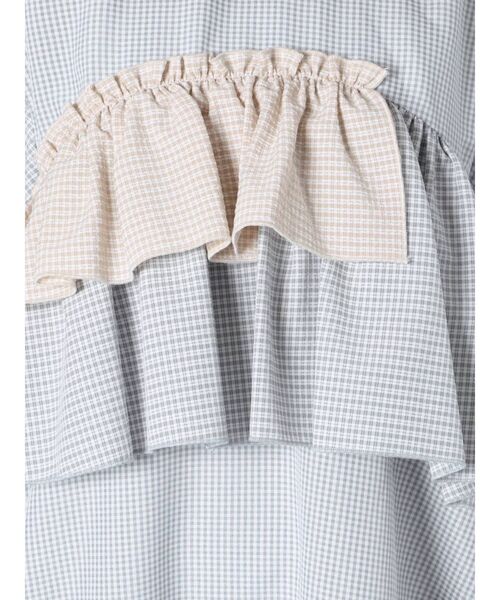 merry jenny（メリージェニー）の「【WEB限定】ギンガムパッチワークワンピース（ワンピース・レディース・ライトブルー/ブラック/ピンク・FREE）」の17枚目の写真