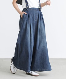 【廃盤】【機能素材】『サスペンダー付きワイドデニムパンツ』