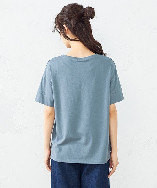 COMME CA ISM(コムサイズム)の「フォトプリント Tシャツ(Tシャツ/カットソー・レディース・ホワイト/ターコイズブルー/ミント/チャコール・MEDIUM/LARGE)」の12枚目の写真