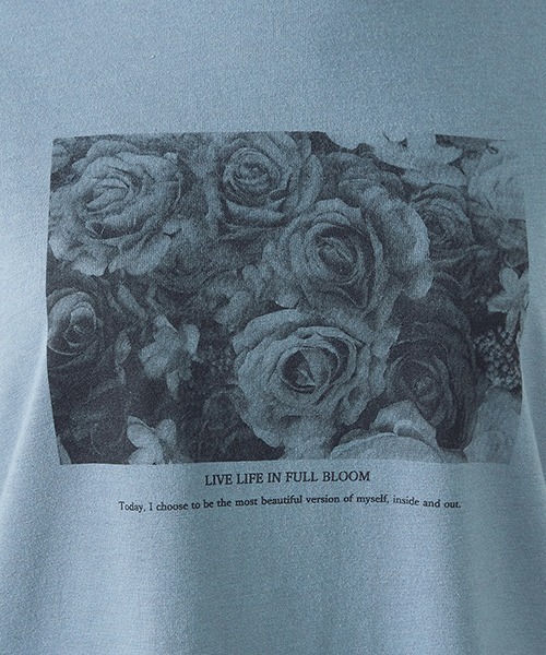 COMME CA ISM(コムサイズム)の「フォトプリント Tシャツ(Tシャツ/カットソー・レディース・ホワイト/ターコイズブルー/ミント/チャコール・MEDIUM/LARGE)」の16枚目の写真