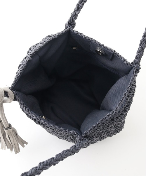 JOURNAL STANDARD relume(ジャーナルスタンダード レリューム)の「《WEB限定》RELUME ペーパーフリンジBAG◆(ハンドバッグ・レディース・カーキ/ネイビー/ナチュラル・FREE)」の4枚目の写真
