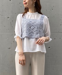 AS KNOW AS plus | ☆かぎ針ビスチェとブラウス(シャツ/ブラウス)