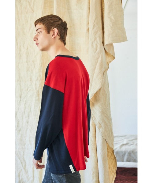 AlexanderLeeChang（アレキサンダーリーチャン）の「AlexanderLeeChang/アレキサンダーリーチャン MERINO WOOL BIG LT（ニット/セーター・メンズ・チャコール/キャメル/ネイビー・2/3）」の3枚目の写真