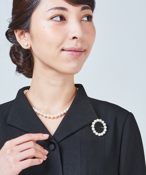 form forma（フォルムフォルマ）の「【慶弔両用】パールブローチ（ブローチ/コサージュ・レディース・ホワイト・FREE）」の9枚目の写真