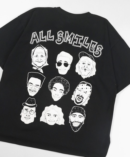 gym master(ジムマスター)の「【gym master/ジムマスター】ALL SMILES プリントTシャツ(Tシャツ/カットソー・メンズ・ホワイト/ブラック/ネイビー/サンドベージュ・S/M/L/XL)」の13枚目の写真
