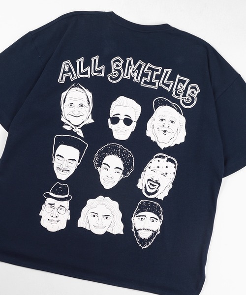 gym master(ジムマスター)の「【gym master/ジムマスター】ALL SMILES プリントTシャツ(Tシャツ/カットソー・メンズ・ホワイト/ブラック/ネイビー/サンドベージュ・S/M/L/XL)」の12枚目の写真
