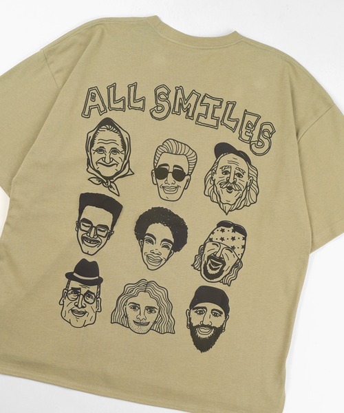 gym master(ジムマスター)の「【gym master/ジムマスター】ALL SMILES プリントTシャツ(Tシャツ/カットソー・メンズ・ホワイト/ブラック/ネイビー/サンドベージュ・S/M/L/XL)」の11枚目の写真