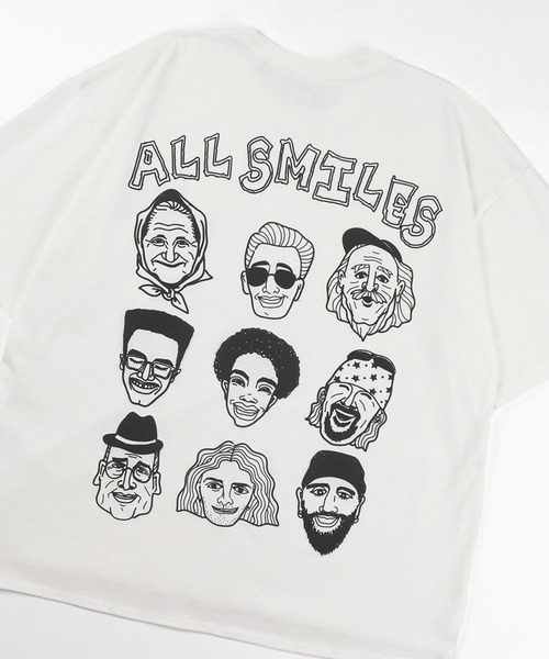 gym master(ジムマスター)の「【gym master/ジムマスター】ALL SMILES プリントTシャツ(Tシャツ/カットソー・メンズ・ホワイト/ブラック/ネイビー/サンドベージュ・S/M/L/XL)」の10枚目の写真