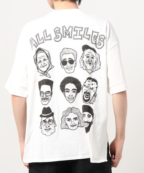 gym master(ジムマスター)の「【gym master/ジムマスター】ALL SMILES プリントTシャツ(Tシャツ/カットソー・メンズ・ホワイト/ブラック/ネイビー/サンドベージュ・S/M/L/XL)」の20枚目の写真